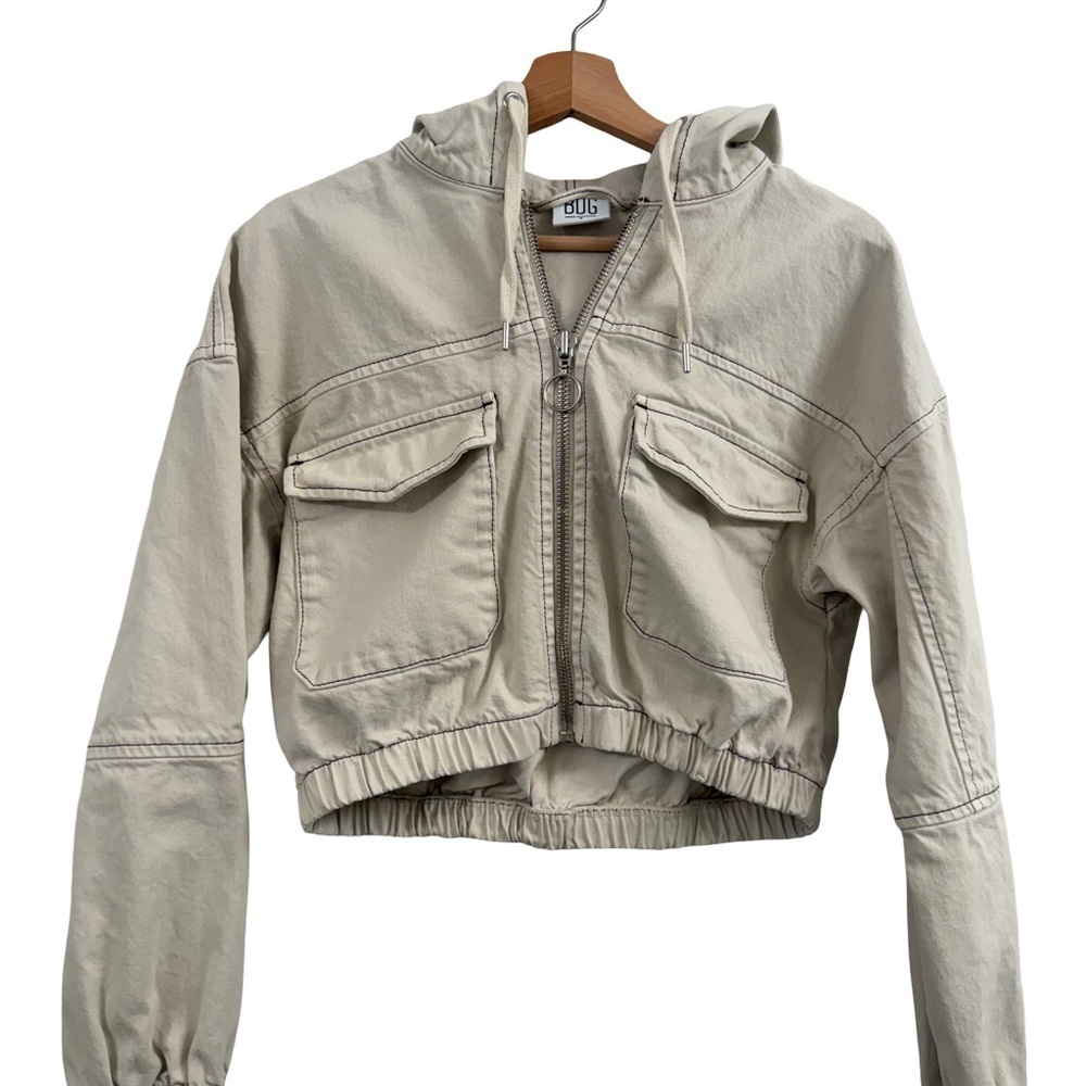 BDG Cream Utility Jacket Cropped Casual